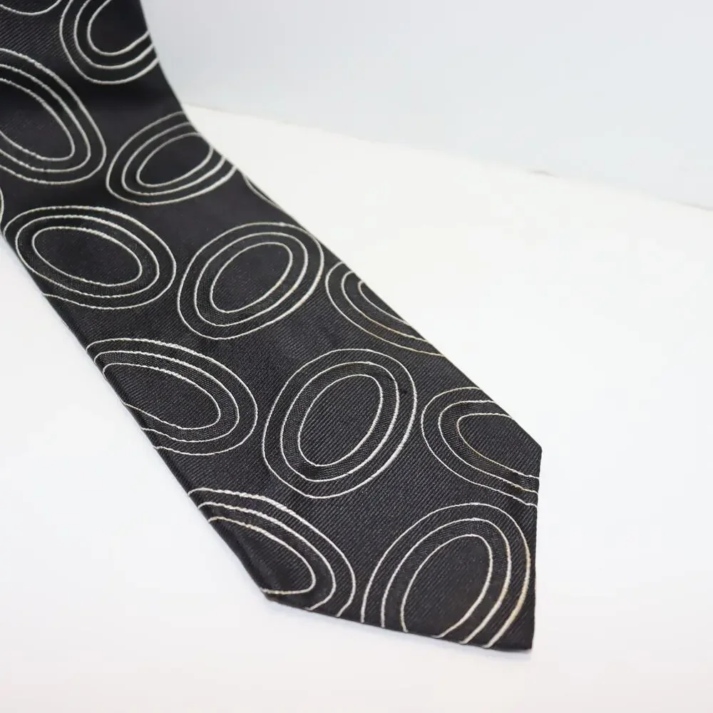 Vintage Alfani Silk Abstract Loop Pattern Tie 3.5” Wide